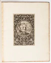Juno, tallerken fra en suite med 6 ornamentale designs med Judgment of Paris