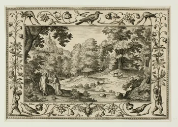 The Temptation of Christ, fra Landskaber med scener fra Det Gamle og Det Nye Testamente og Jagtscener