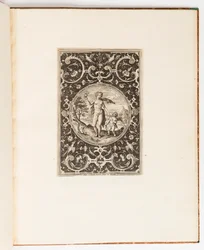 Venus, tallerken fra en suite af 6 ornamentale designs med Judgment of Paris