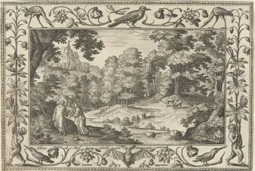 Fristelse i ørkenen Landskaber med bibelske, mytologiske scener og jagtscener (serietitel)