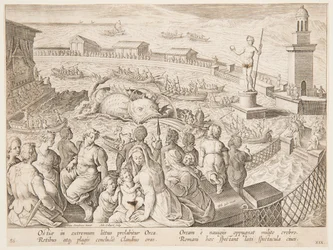 Hvaljagt af kejser Claudius i havnen i Ostia, pl. 19 i serien Game, Fowl, Fish