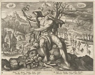 Vinter Hiems Aeolos. (titel på objekt) De fire årstider (serietitel)