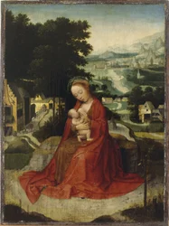 Resten på flugten til Egypten, ca. 1520-30 (olie på panel)