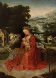 Resten af flugten til Egypten, ca. 1520-30 (olie på panel)