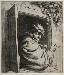 Rygeren ved vinduet.