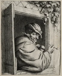 Rygeren ved vinduet.