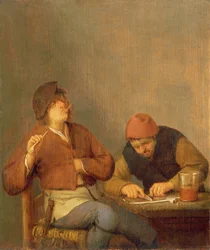 To rygere i et interiør, 1643