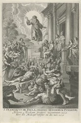 H. Franciscus van Paola geneest de zieken St. Francis de Paula, grundlægger af Mindreordenen (titel på objekt)