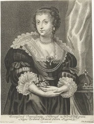 Portræt af Henrietta Maria, hustru til Charles I af England