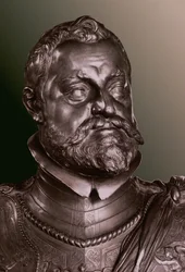 Rudolph II hellige romerske kejser (1552-1612) detalje af halvlængde portrætbuste