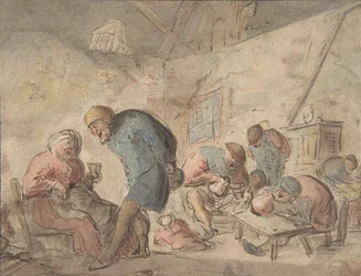 Bondedrik, verso: skitser af bønder, 1610-85.