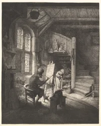 Maleren i sit atelier
