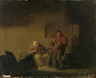 To bønder og en kvinde synger
