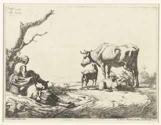 Hyrde og hyrde med husdyr