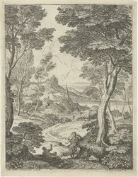 Landskab med et spidst tårn Landskaber med hyrder (serietitel)