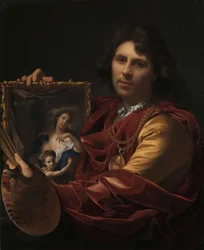 Selvportræt med portrættet af hans kone, Margaretha van Rees, og deres datter Maria, 1699.