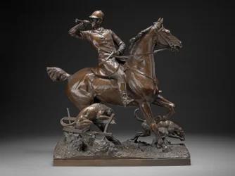 Gone Away - A Hunting Group, ca. 1887 (bronze)