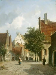 Amsterdam Street Scene, 1800-tallet.