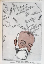 Tegneserie af Paul Doumer - Illustration af Adrien Barrere (1877-1931) i "" Fantasio"" fra 15/05/1921