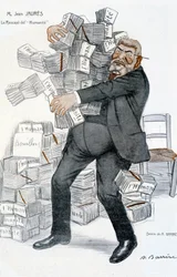 Jean Jaures, "" overlevende af menneskeheden""" - af Adrien Barrere (1877-1931), i "" Fantasio""" af 01/11/1906