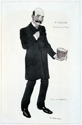 Joseph Caillaux, huslejeminister - Illustration af Adrien Barrere (1877-1931) i "" Fantasio"" af 15/02/1907