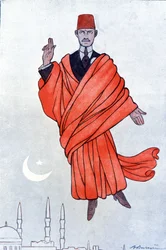 Portræt af Pasha Mustafa Kemal (Kamal Ataturk