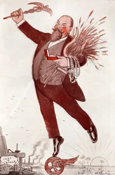 Portræt af digteren og politikeren Maurice Couyba (1866-1931) (Maurice Boukay) - Tegning af Adrien Barrere (1874-1931) henter fra "" FANTASIO""" 1911
