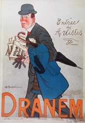 Plakat forestillende Dranem (1869-1935) (farve litho)