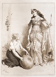 Askepot - i "Eventyrene" af Charles Perrault, illustrationer af Adrien Marie