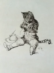Puss in Boots - i "Les Contes de Fées"" af Charles Perrault, illustrationer af Adrien Marie