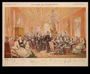 The Salon of Victor Hugo (1802-85) 21 rue de Clichy, illustration fra 