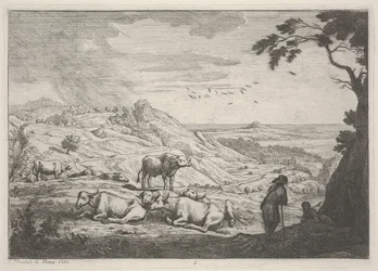 Landskab med køer