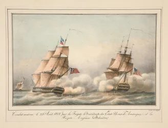 Kamp støttet den 23. august 1812 af Fregatten, USA