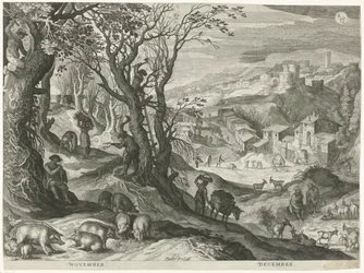 november og december De tolv måneder i seks italienske landskaber (serietitel)