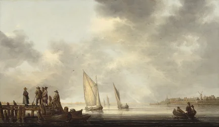 En mole med udsigt over Dordrecht