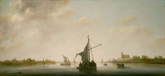 En udsigt over Maas ved Dordrecht