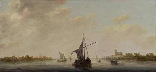 Udsigt over Maas ved Dordrecht, ca. 1645-46