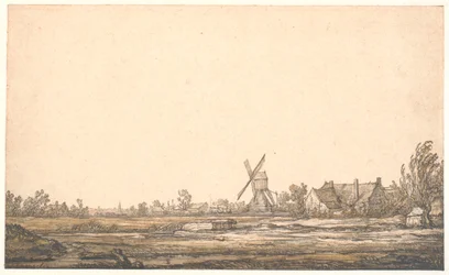Landskab med en mølle