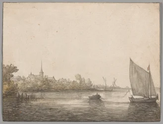 Udsigt over IJsselmonde set over den nye Maas
