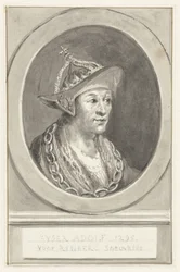 Portræt af kejser Adolf VII af Nassau, i oval, mod højre
