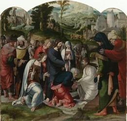 The Raising of Lazarus, midterpanel på triptykonen, ca. 1530