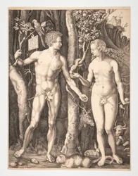 Adam og Eva i Edens Have - Albrecht Durer - 20-1932-109