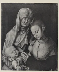 Jomfru og barn med Sankt Anna.