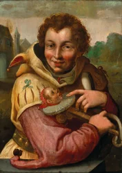 Gøgler med marotte efter Goltzius