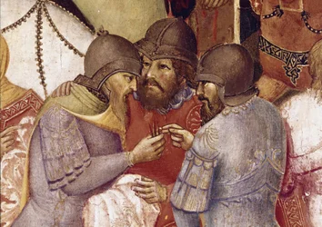 Korsfæstelse, detalje (tempera på panel