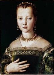 Portræt af Maria de Medici (olie på lærred