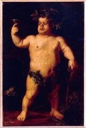 Portræt af dværgen Morgante som Bacchus