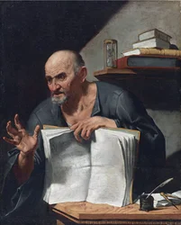 Dionysius Cato (3. eller 4. århundrede) - Maleri af Agostino Scilla (1629-1700), - Olie på lærred, 98,5x80,6 - Privat samling
