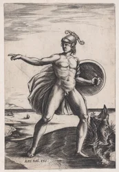 En kriger, ca. 1514-36.