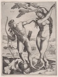 Apollo og Daphne, dateret 1515., dateret 1515.